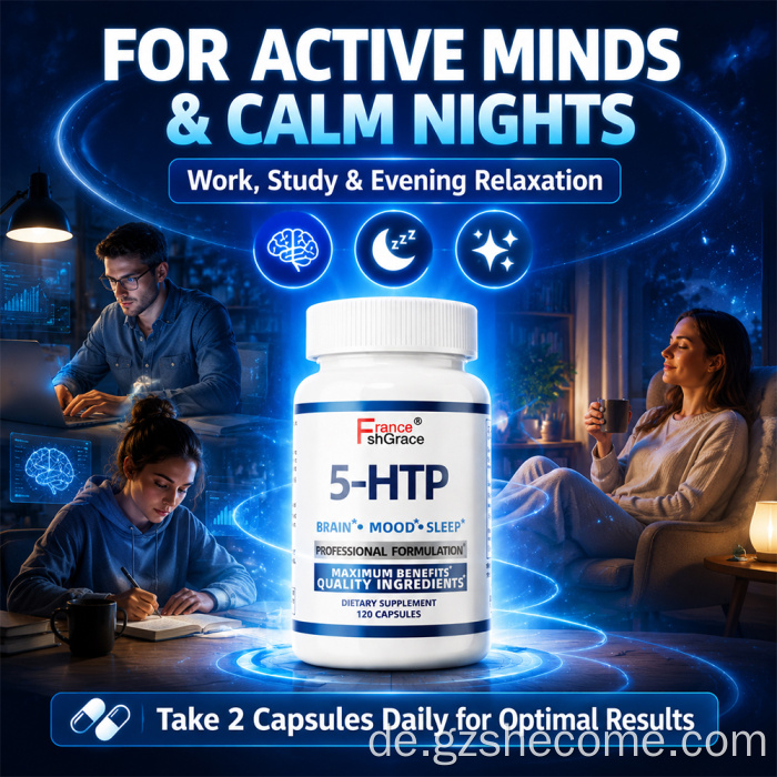 Shecome 5-HTP Plus Calcium Mood Sleep Kapseln